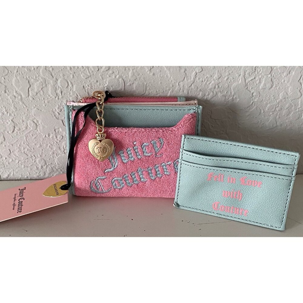 Juicy Couture Gelato On The Beach Bifold W/Pullout Wallet Pink Lemonade‎ Pastel